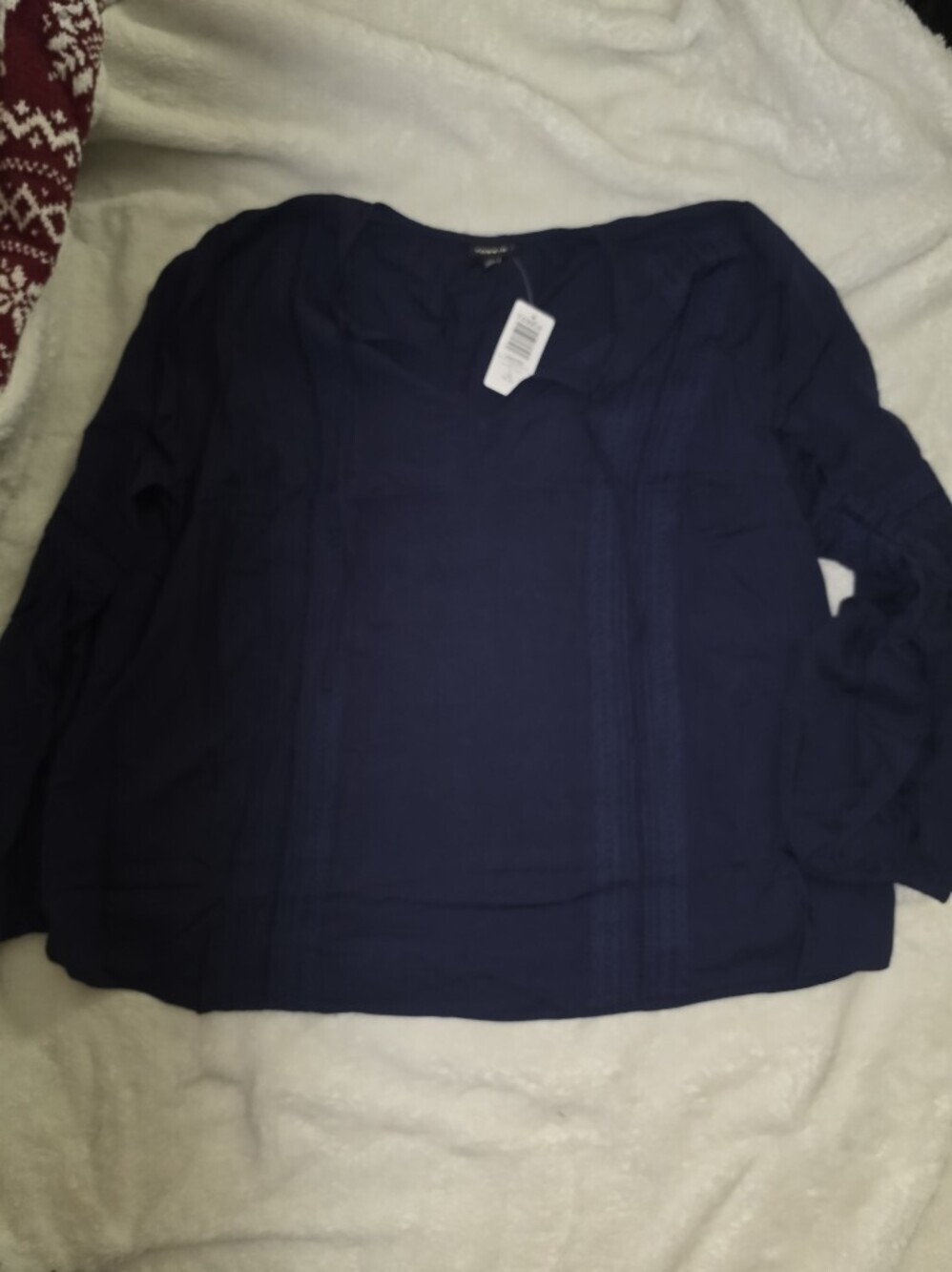 torrid Navy Blue Long Sleeve Blouse
